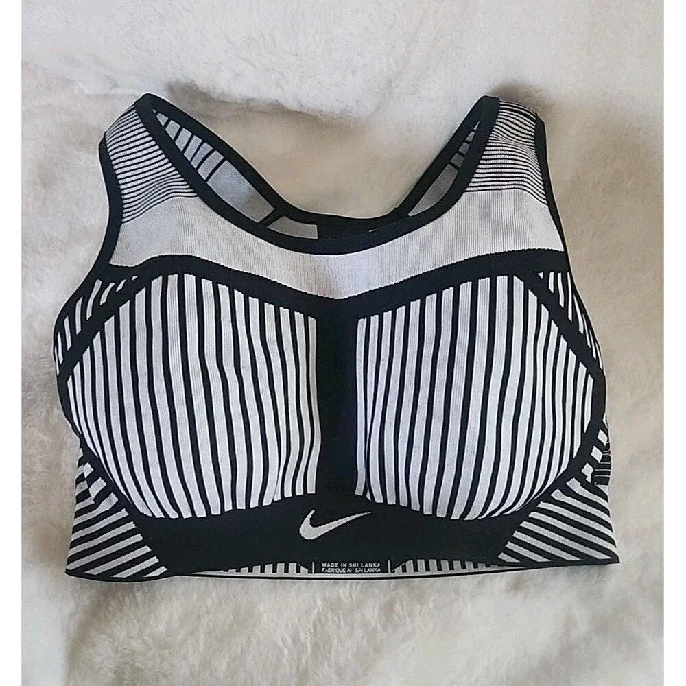 Nike Womens Bra S Black Phenom Flyknit High Support Training Fitness AJ4047-011